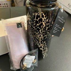 Victoria’s Secret On-Point Set: Water Bottle, Sweat Towel, and Hair Ties
